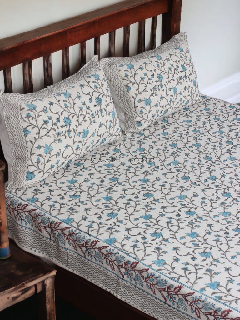 Bedcover Blue cotton handloom